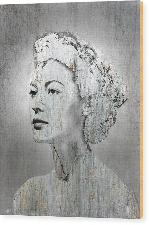Silver Screen Eva Gardner - Wood Print