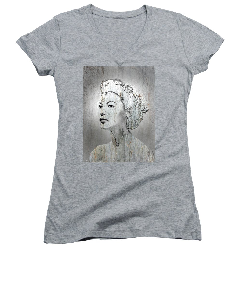 Silver Screen Eva Gardner - Women's V-Neck (Athletic Fit)