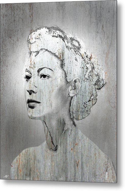 Silver Screen Eva Gardner - Metal Print