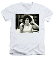 Jacky Kennedy Takes A Selfie Small Version - Men's V-Neck T-Shirt