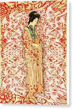 Japanese Woman Rise Dressing - Canvas Print Canvas Print Pixels 6.000" x 8.000" White Glossy