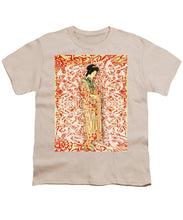 Japanese Woman Rise Dressing - Youth T-Shirt Youth T-Shirt Pixels Cream Small 