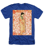 Japanese Woman Rise Dressing - Heathers T-Shirt Heathers T-Shirt Pixels Royal Small 