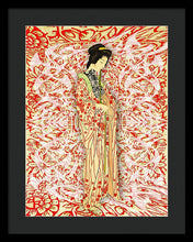 Japanese Woman Rise Dressing - Framed Print Framed Print Pixels 15.000" x 20.000" Black Black
