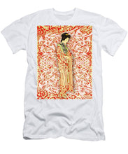 Japanese Woman Rise Dressing - Men's T-Shirt (Athletic Fit) Men's T-Shirt (Athletic Fit) Pixels White Small 