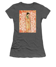Japanese Woman Rise Dressing - Women's T-Shirt (Athletic Fit) Women's T-Shirt (Athletic Fit) Pixels Charcoal Small 