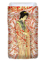 Japanese Woman Rise Dressing - Duvet Cover Duvet Cover Pixels Twin  