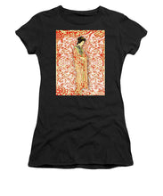 Japanese Woman Rise Dressing - Women's T-Shirt (Athletic Fit) Women's T-Shirt (Athletic Fit) Pixels Black Small 