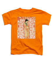 Japanese Woman Rise Dressing - Toddler T-Shirt Toddler T-Shirt Pixels Orange Small 