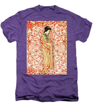 Japanese Woman Rise Dressing - Men's Premium T-Shirt Men's Premium T-Shirt Pixels Deep Purple Heather Small 
