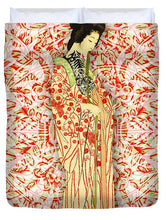 Japanese Woman Rise Dressing - Duvet Cover Duvet Cover Pixels Queen  
