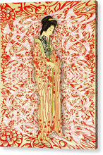 Japanese Woman Rise Dressing - Acrylic Print Acrylic Print Pixels 6.000" x 8.000" Aluminum Mounting Posts 