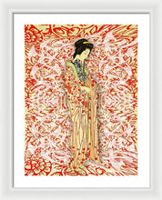 Japanese Woman Rise Dressing - Framed Print Framed Print Pixels 18.000" x 24.000" White White