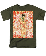 Japanese Woman Rise Dressing - Men's T-Shirt  (Regular Fit) Men's T-Shirt (Regular Fit) Pixels Military Green Small 