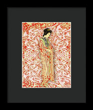 Japanese Woman Rise Dressing - Framed Print Framed Print Pixels 6.000" x 8.000" Black Black