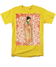 Japanese Woman Rise Dressing - Men's T-Shirt  (Regular Fit) Men's T-Shirt (Regular Fit) Pixels Yellow Small 