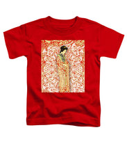 Japanese Woman Rise Dressing - Toddler T-Shirt Toddler T-Shirt Pixels Red Small 