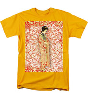 Japanese Woman Rise Dressing - Men's T-Shirt  (Regular Fit) Men's T-Shirt (Regular Fit) Pixels Gold Small 