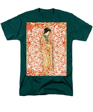 Japanese Woman Rise Dressing - Men's T-Shirt  (Regular Fit) Men's T-Shirt (Regular Fit) Pixels Hunter Green Small 