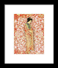 Japanese Woman Rise Dressing - Framed Print Framed Print Pixels 6.000" x 8.000" Black White