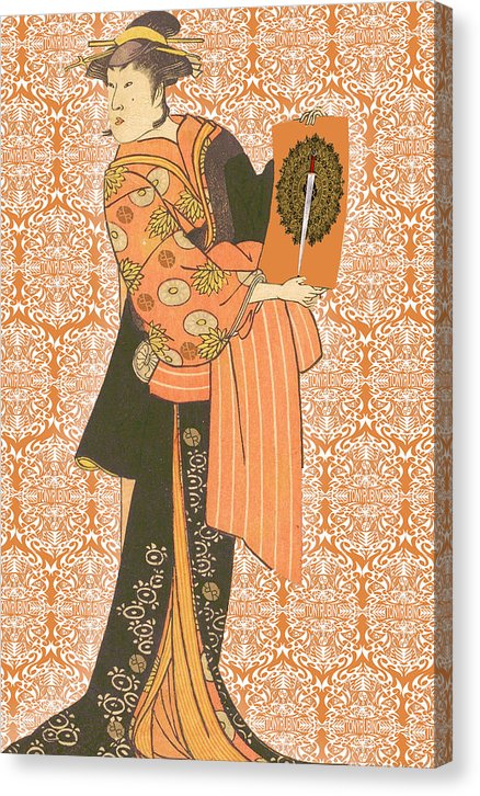 Japanese Woman Rise Rubino                                      - Canvas Print Canvas Print Pixels 6.625