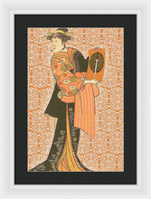 Japanese Woman Rise Rubino                                      - Framed Print Framed Print Pixels 13.375" x 20.000" White Black