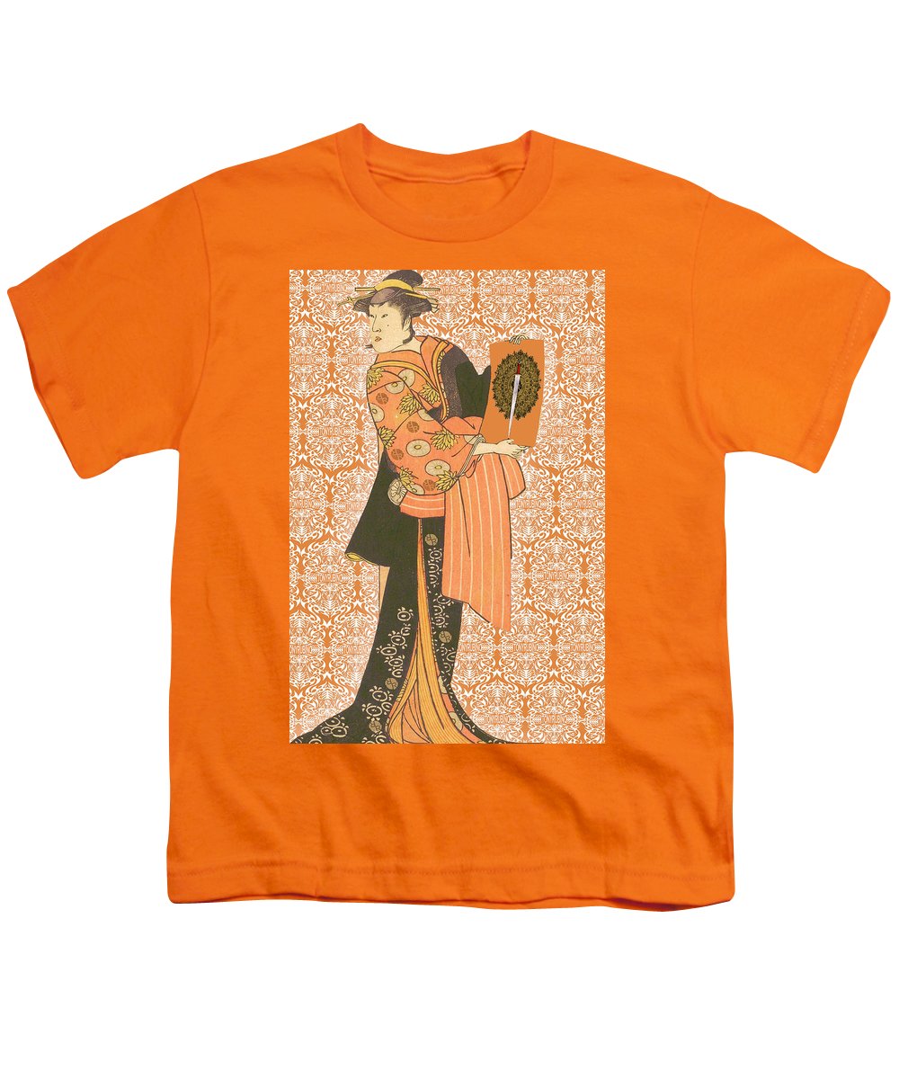 Japanese Woman Rise Rubino                                      - Youth T-Shirt Youth T-Shirt Pixels Orange Small 