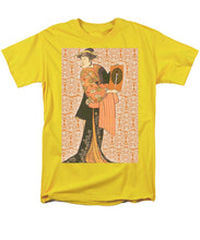Japanese Woman Rise Rubino                                      - Men's T-Shirt  (Regular Fit) Men's T-Shirt (Regular Fit) Pixels Yellow Small 