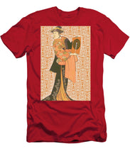 Japanese Woman Rise Rubino                                      - Men's T-Shirt (Athletic Fit) Men's T-Shirt (Athletic Fit) Pixels Red Small 