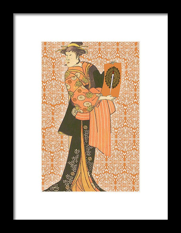 Japanese Woman Rise Rubino                                      - Framed Print Framed Print Pixels 6.625