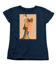 Japanese Woman Rise Rubino                                      - Women's T-Shirt (Standard Fit) Women's T-Shirt (Standard Fit) Pixels Navy Small 