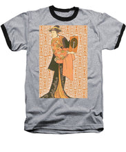 Japanese Woman Rise Rubino                                      - Baseball T-Shirt Baseball T-Shirt Pixels Heather / Black Small 