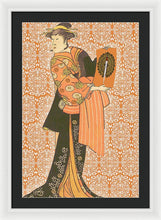 Japanese Woman Rise Rubino                                      - Framed Print Framed Print Pixels 20.000" x 30.000" White Black