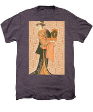 Japanese Woman Rise Rubino                                      - Men's Premium T-Shirt Men's Premium T-Shirt Pixels Moth Heather Small 