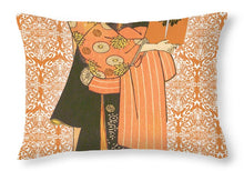Japanese Woman Rise Rubino                                      - Throw Pillow Throw Pillow Pixels 20" x 14" Yes 