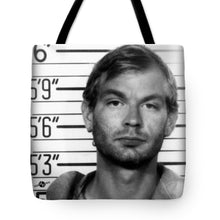 Jeffrey Dahmer Mug Shot 1991 Black And White Square  - Tote Bag