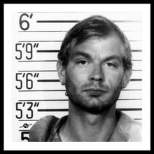 Jeffrey Dahmer Mug Shot 1991 Black And White Square  - Framed Print