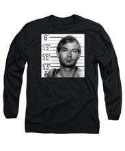 Jeffrey Dahmer Mug Shot 1991 Black And White Square  - Long Sleeve T-Shirt