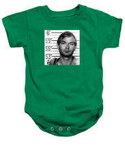 Jeffrey Dahmer Mug Shot 1991 Black And White Square  - Baby Onesie