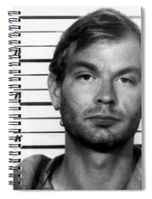 Jeffrey Dahmer Mug Shot 1991 Black And White Square  - Spiral Notebook
