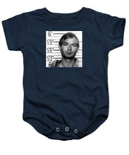 Jeffrey Dahmer Mug Shot 1991 Black And White Square  - Baby Onesie