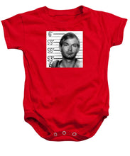 Jeffrey Dahmer Mug Shot 1991 Black And White Square  - Baby Onesie