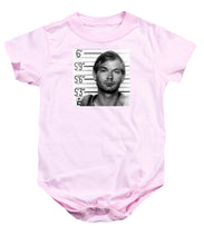 Jeffrey Dahmer Mug Shot 1991 Black And White Square  - Baby Onesie