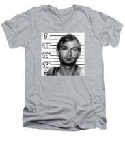 Jeffrey Dahmer Mug Shot 1991 Black And White Square  - Men's V-Neck T-Shirt
