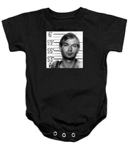 Jeffrey Dahmer Mug Shot 1991 Black And White Square  - Baby Onesie