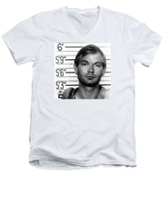 Jeffrey Dahmer Mug Shot 1991 Black And White Square  - Men's V-Neck T-Shirt