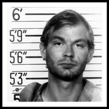 Jeffrey Dahmer Mug Shot 1991 Black And White Square  - Framed Print