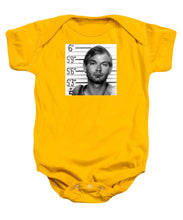 Jeffrey Dahmer Mug Shot 1991 Black And White Square  - Baby Onesie