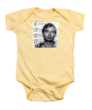 Jeffrey Dahmer Mug Shot 1991 Black And White Square  - Baby Onesie