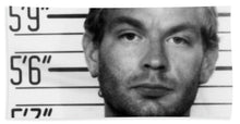 Jeffrey Dahmer Mug Shot 1991 Black And White Square  - Bath Towel